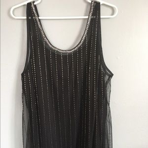 EUC! Lane Bryant Sheer beaded top
